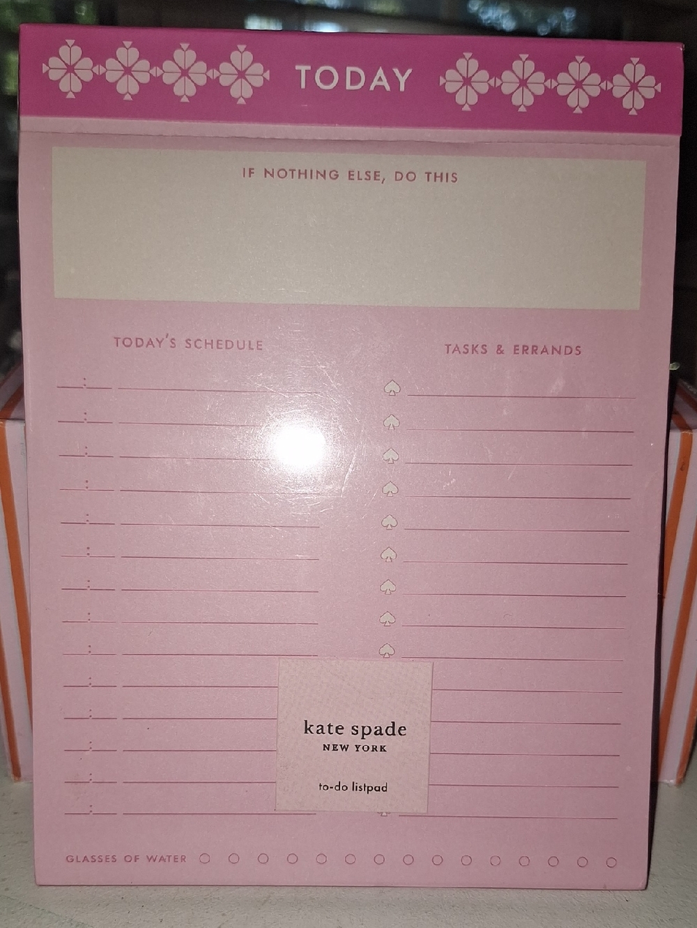 Kate Spade Pink Today To-Do List Pad *NEW
